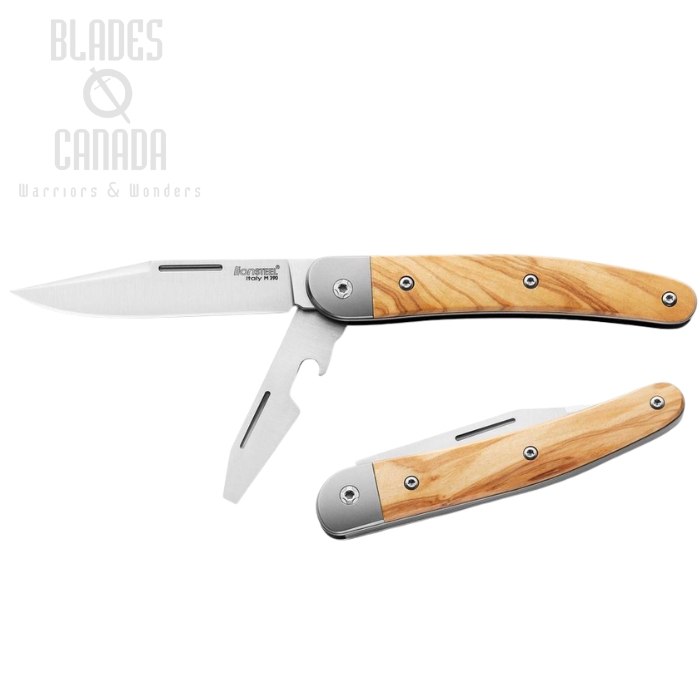 Lion Steel JK2 CF Jack Slipjoint Folding Knife, M390 Double Blade, Olive Wood